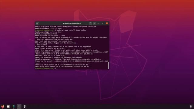 Hướng dẫn cài đặt bộ gõ tiếng Việt ibus-bamboo trên Ubuntu 20.04 смотреть онлайн