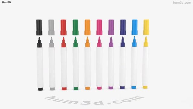 Marker pen 3D model by 3DModels.org смотреть онлайн