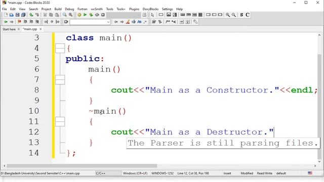 Main as Constructor and Destructor (OOP using C++). C++ Bangla Tutorial by CE Md Sujan Hossain смотреть онлайн