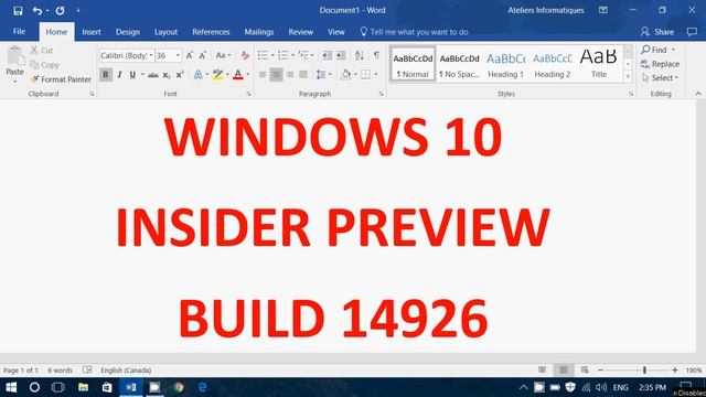 New Insider preview build 14926 Released September 14th 2016 смотреть онлайн