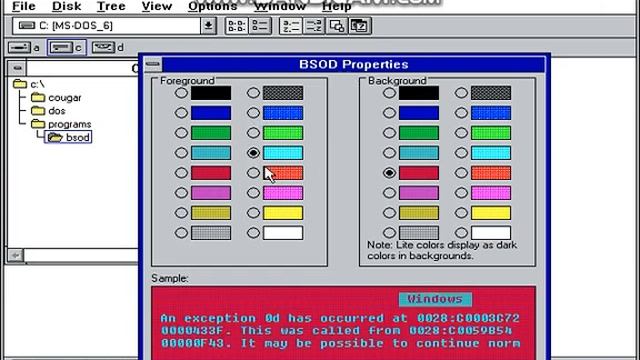 Windows Cougar Build 28 BSOD (With other Color Screen of Death) смотреть онлайн