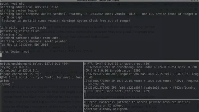 SunOS 4.1.4 sparc on qemu on debian with bridge смотреть онлайн
