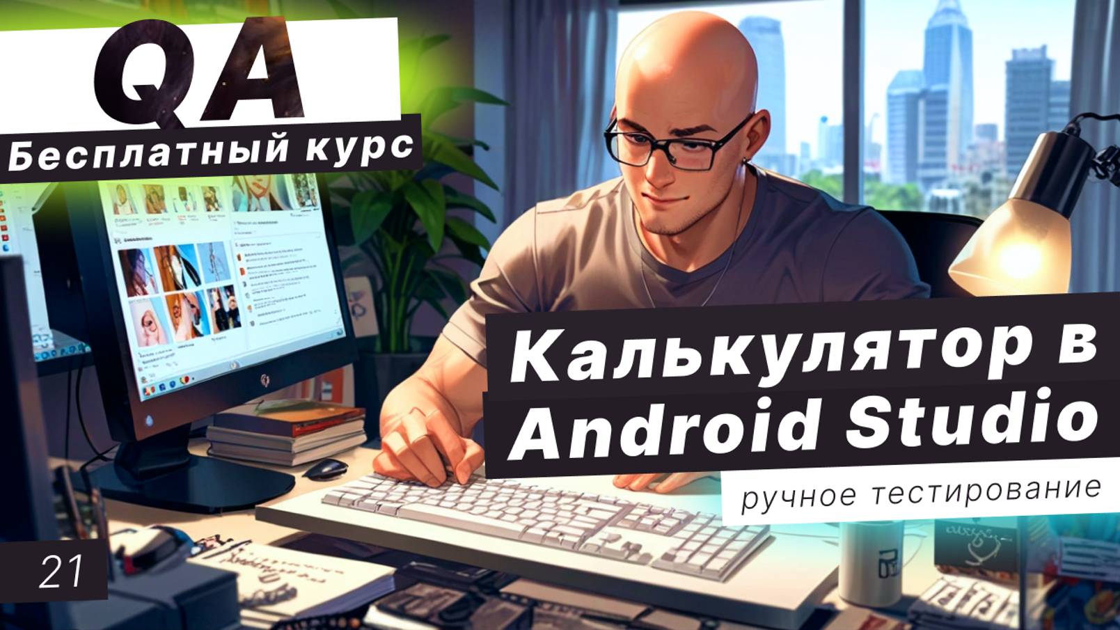 Урок 21. Защита проекта - тестирование сайта. Установка калькулятора в Android Studio смотреть онлайн