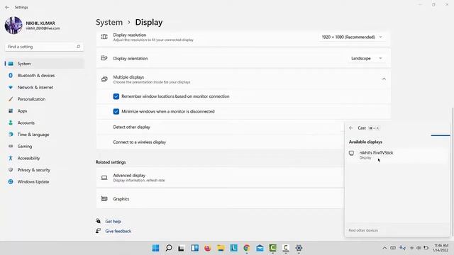 How to Cast/Mirroring Windows 11 to Amazon FireTvStick on Wifi 2022 смотреть онлайн