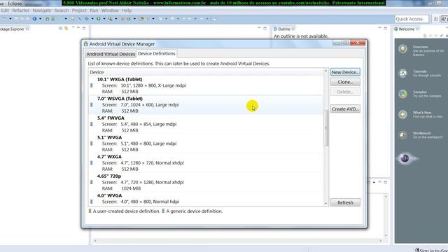 aula 5007 android4 Configurar AVD Android Virtual Devices смотреть онлайн