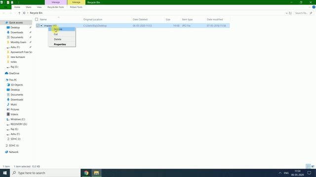 Use of Recycle bin in Laptop & computer system, Windows 10 में recycle bin का उपयोग करना सीखे смотреть онлайн