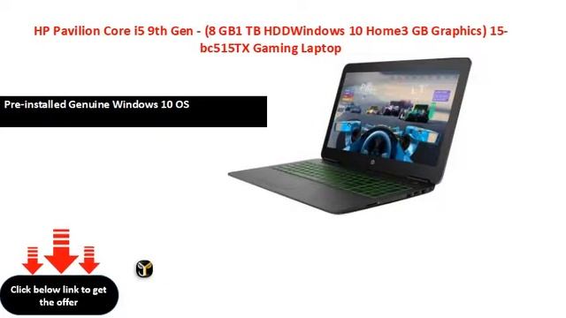 HP Pavilion Core i5 9th Gen - (8 GB1 TB HDDWindows 10 Home3 GB Graphics) 15-bc515TX Gaming Laptop смотреть онлайн