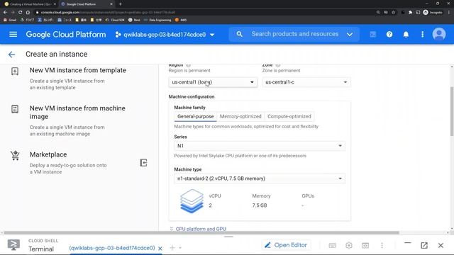 Qwiklabs: Creating a Virtual Machine смотреть онлайн