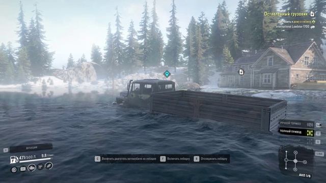 SnowRunner. Юкон. Подтопленные предгорья. Поручение " Оставленный грузовик" смотреть онлайн