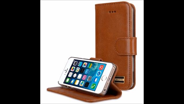 Vetti Craft Premium Genuine Leather Folio Stand Book Type Case for Apple iPhone 5S / 5 / SE смотреть онлайн