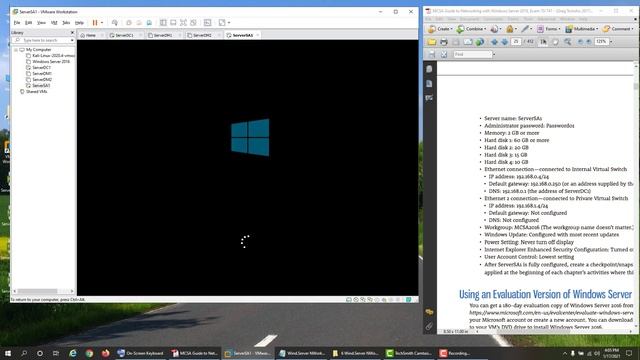 MCSA Guide to Networking with Windows Server 2016, Exam 70-741 Lab Configuration Part 4 (ServerSA1) смотреть онлайн