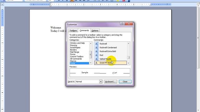 how to add a font in tool bar ( MS Word file) смотреть онлайн