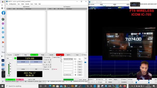 ICOM IC-705 -WIRELESS FT8 -USING LAPTOP and RS-BA1 software смотреть онлайн