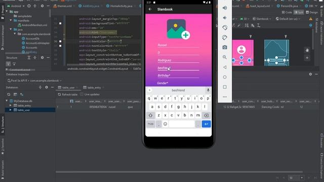 Activity 5 and 6 | Slambook | Android Studio смотреть онлайн