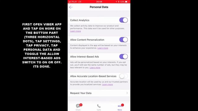 HOW TO DISABLE OR ENABLE ALLOW INTEREST BASED ADS IN VIBER APP IOS смотреть онлайн