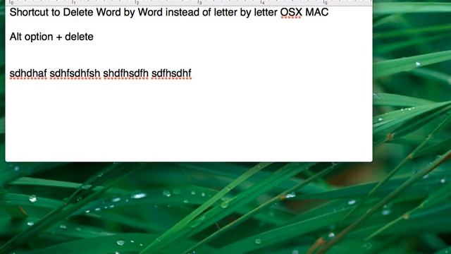 Shortcut to Delete Word by Word instead of letter by letter OSX MAC смотреть онлайн