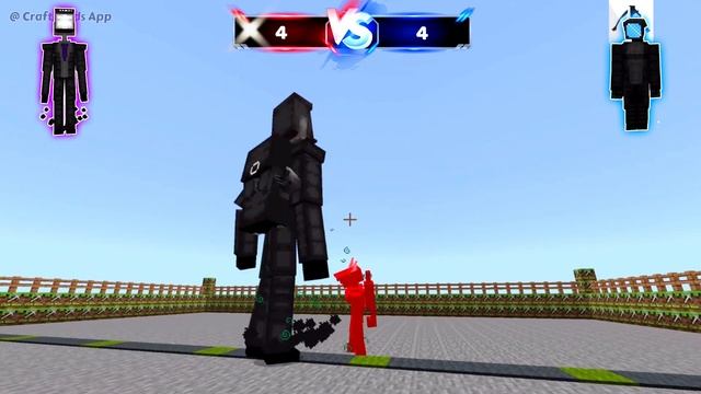 【VS】TVman Team VS Cameraman Team in Minecraft PE with Craft Mods смотреть онлайн