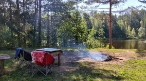 Отдых с советским прицепом-палаткой Скиф 1976 года выпуска.