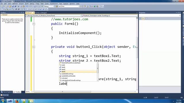 String Compare Function in C# .Net Windows Application in Tamil смотреть онлайн