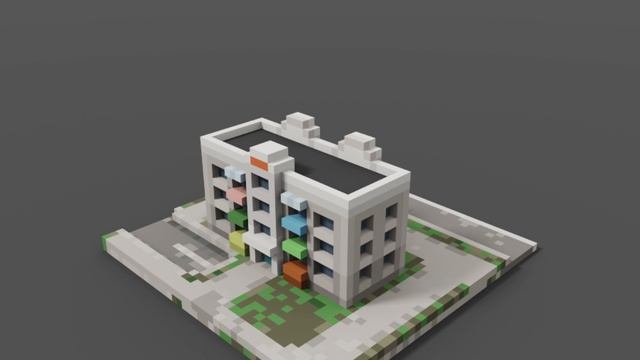 Хрущевака #pixelart #voxelart #minecraft