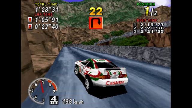 Mountain - 2 Laps (2'10"94) [SS/PAL] SEGA RALLY CHAMPIONSHIP (1995) смотреть онлайн