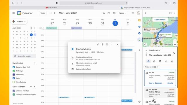Add Travel Time to Google Calendar Events смотреть онлайн