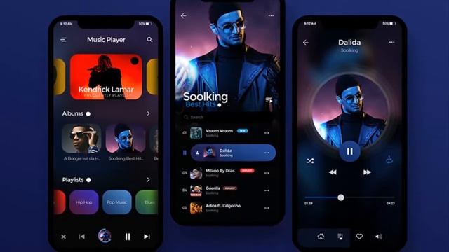 Photoshop CS6 Free Download – Music Player UI Design Screens смотреть онлайн