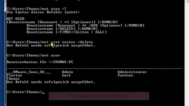 Benutzerkonten per Systembefehl net user anlegen, löschen und Computernutzungszeiten festlegen смотреть онлайн