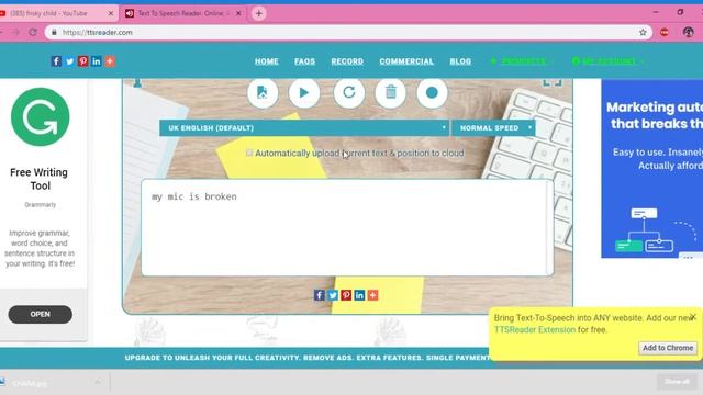 Text To Speech Reader Online, Accurate, Free & Unlimited TTSReader Google Chrome 4 1 2019 6 05 смотреть онлайн