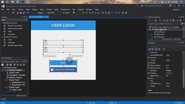 How to Create User Login Form UI Flat Design C# VB.NET Visual Studio 2013, 2015, 2017 with Bunifu смотреть онлайн