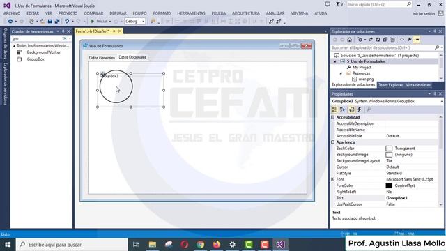 05 - USO DE FORMULARIO Y DISEÑO CON HERRAM. TAB CONTROL