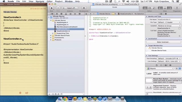 Xcode Tutorial Week Day 1- Make your device vibrate with a button смотреть онлайн