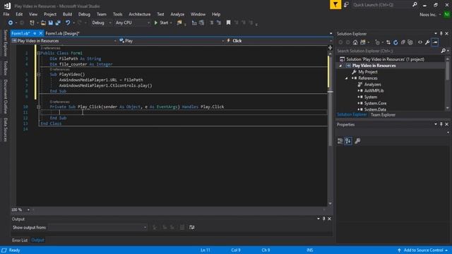 Play Video in Resources VB.NET смотреть онлайн