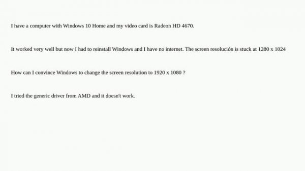 Radeon HD 4670 driver for Windows 10
