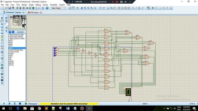 7-segment displays simulation on proteus смотреть онлайн