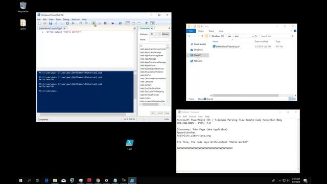 PowerShell ISE Vulnerability Remote Code Execution 0day смотреть онлайн