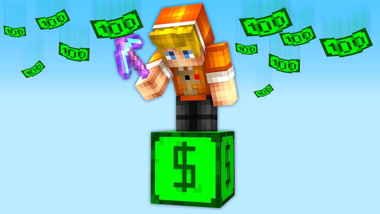 Майнкрафт, но на ОДНОМ БЛОКЕ МИЛЛИОНЕРА… смотреть онлайн