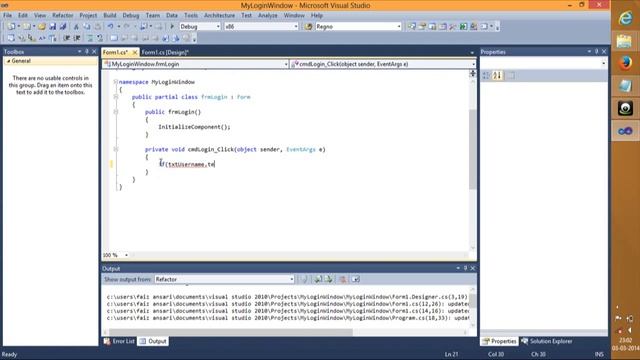 Create a Login Window in Visual Studio 2010 using C Sharp (C#) Language смотреть онлайн