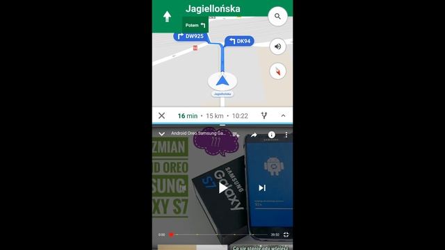 Android OREO Galaxy S7 SE9 - powiązanie aplikacji na ekranie startowym skrót - podzielony ekran смотреть онлайн