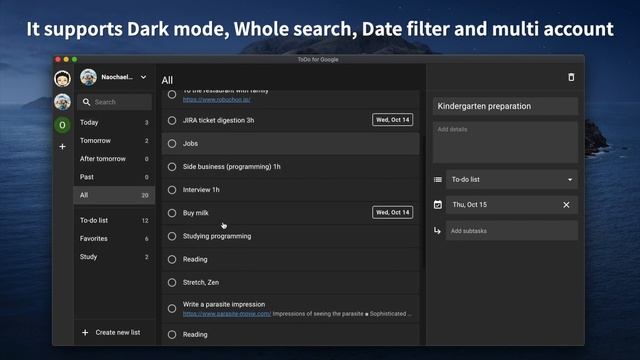 ToDo for Google - It supports full screen, multi google account, Whole search and dark mode смотреть онлайн