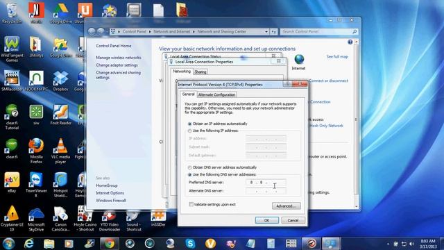 How To Change The Windows Vista & Windows 7 DNS to Google's DNS смотреть онлайн