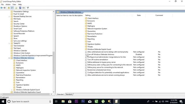 How to disable windows defender with Group policy. смотреть онлайн