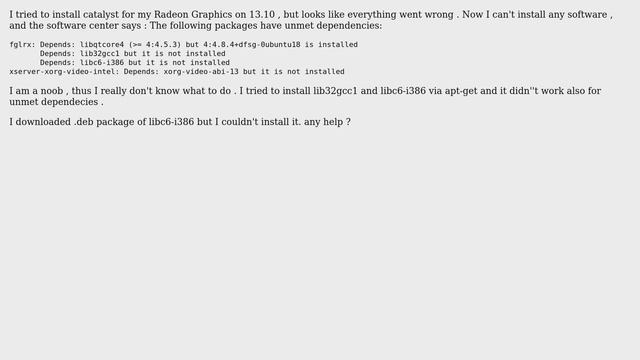 Ubuntu: Depends on lib32gcc1 , libc6-i386 , can't install neither смотреть онлайн