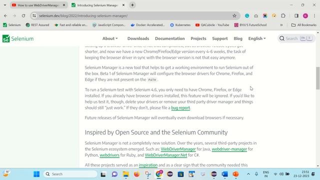 Selenium Manager in Selenium WebDriver | No System Property | No WebDriverManager | No Driver.exe смотреть онлайн