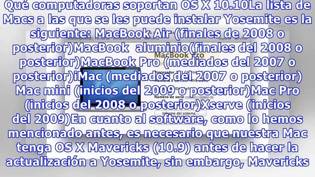 Requerimientos mínimos para instalar OS X Yosemite смотреть онлайн