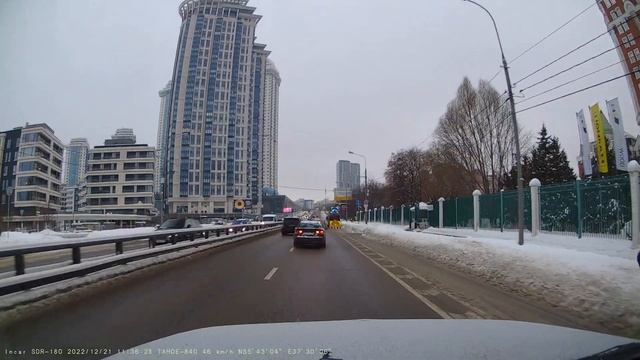 Incar SDR-180 - обычный зимний день в Москве (ул. Минская) смотреть онлайн