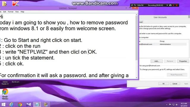How to Remove password from Windows 8.1 or 8 смотреть онлайн
