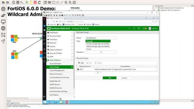 2 Configure LDAP and admin groups on FortiGate смотреть онлайн