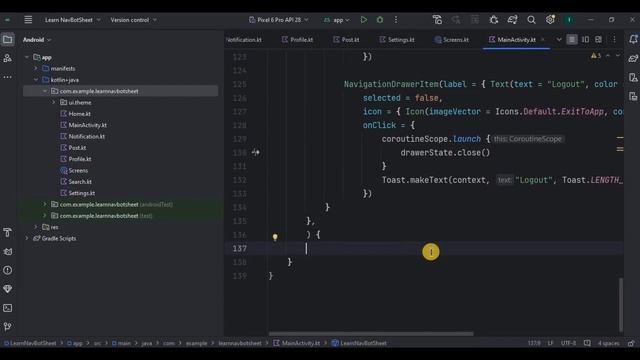 Navigation Drawer + Bottom Navigation + Bottom Sheet in Jetpack Compose | Android Studio смотреть онлайн
