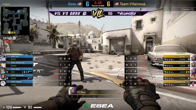 Team Villainous (8-0) VS Gosu (7-1) | CS GO ESEA Main смотреть онлайн